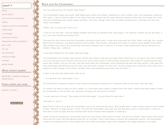 writing portfolio/alice and the clockmaker screenshot