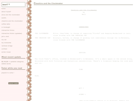 writing portfolio/cheshire and the clockmaker screenshot