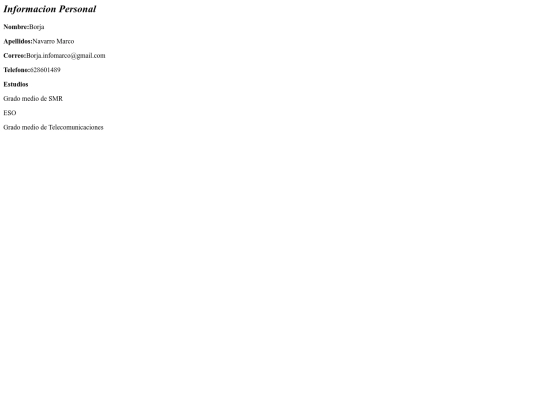 Trabajos/Curriculum/cvv screenshot