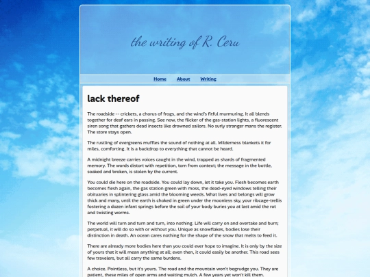 writing/lack-thereof screenshot