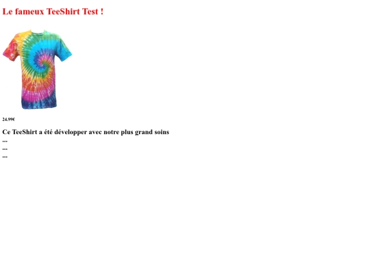 TeeShirtTest screenshot