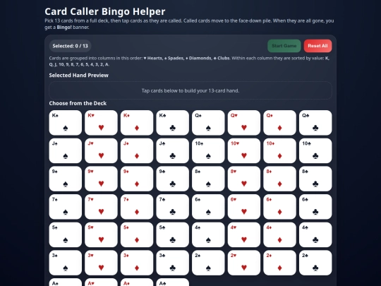 card_bingo screenshot