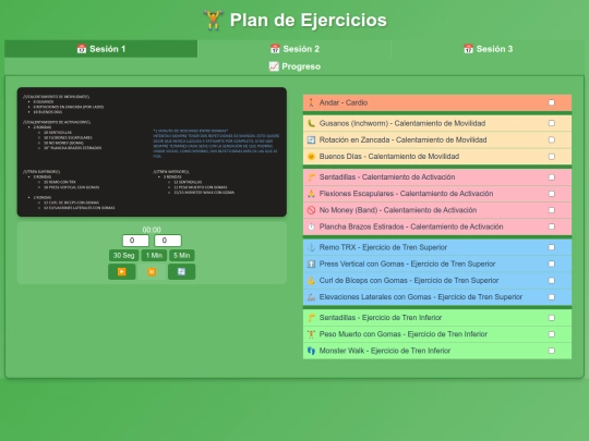 Entrenamiento screenshot