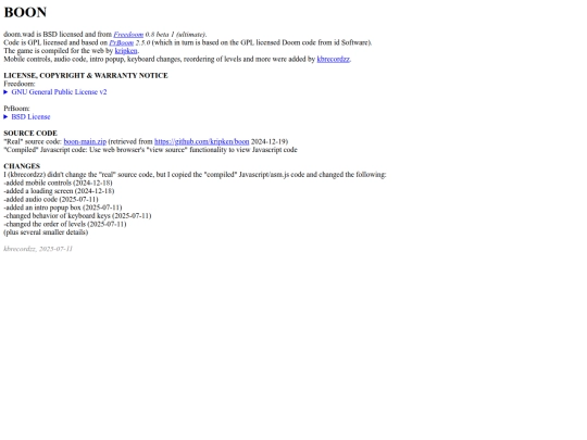 boon/BOON_INFO screenshot