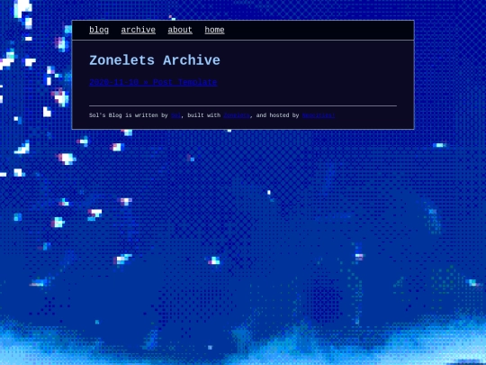 blog/archive screenshot