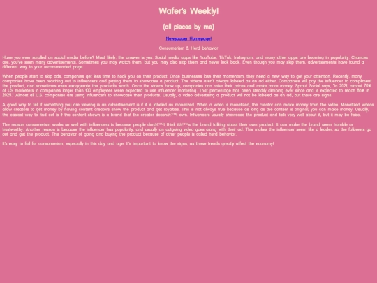 Consumerism screenshot