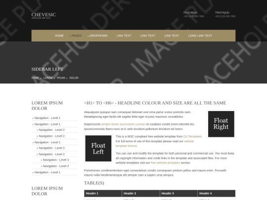pages/sidebar-left screenshot