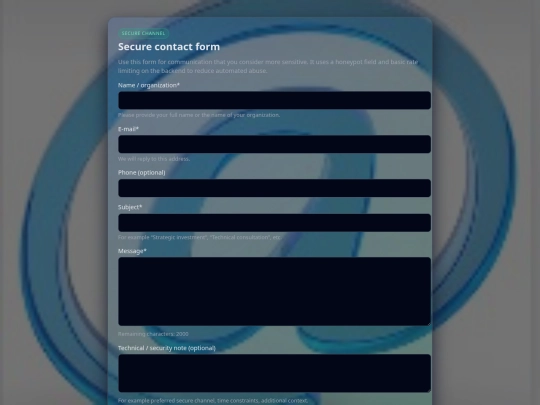 security/contact-secure screenshot