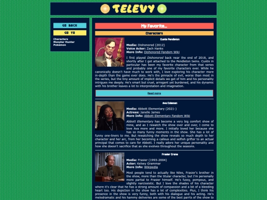 favorites screenshot