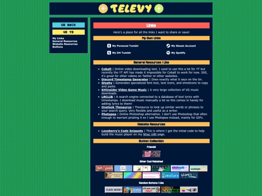 links screenshot