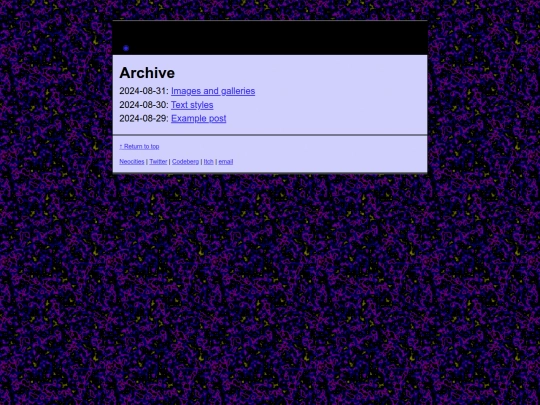 blog/archive screenshot