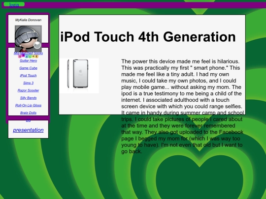 pages/iPod screenshot