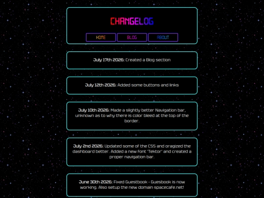 changelog screenshot