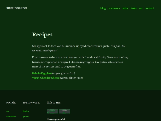 recipes screenshot