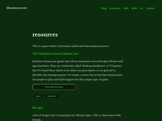 resources screenshot