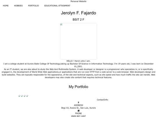 mywebsite screenshot