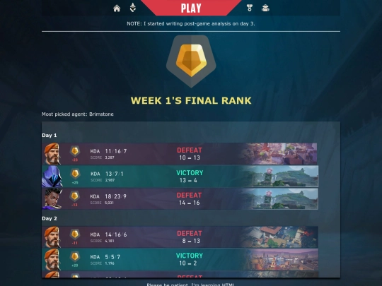 valorant/career/Nov-week1 screenshot