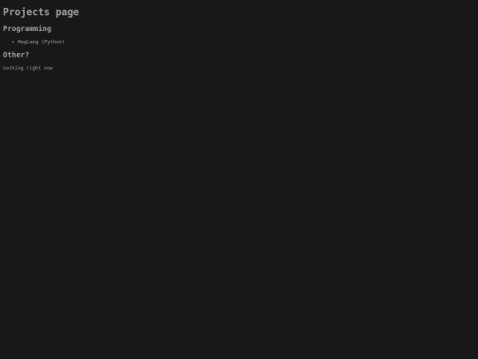 projects screenshot