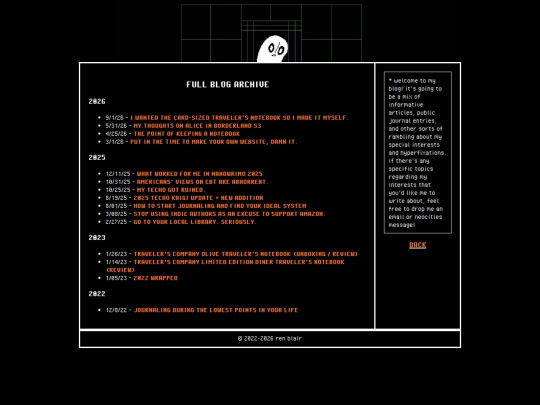 blog/archive screenshot