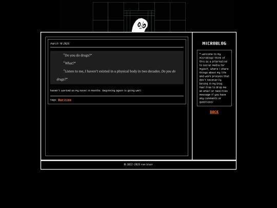 microblog/tagged/writing screenshot