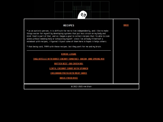 recipes screenshot