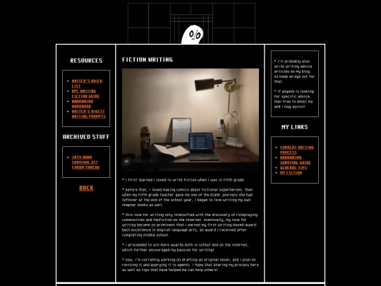 writing screenshot