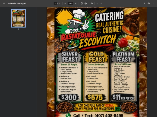 catering screenshot