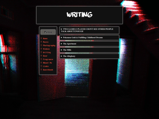 writing screenshot