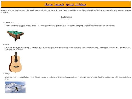 hobbies screenshot