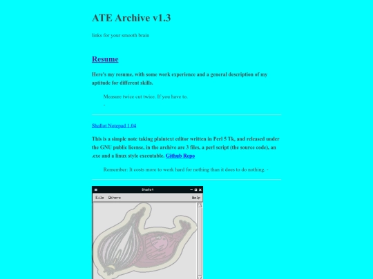 links screenshot