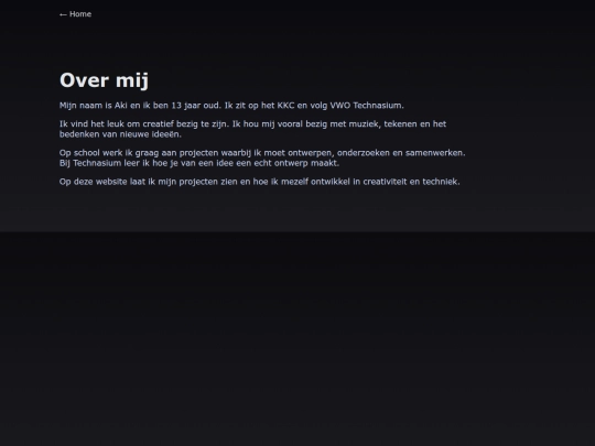 aboutme screenshot