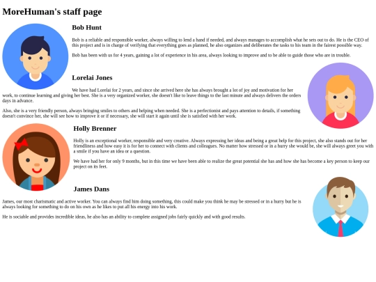 staffpage screenshot