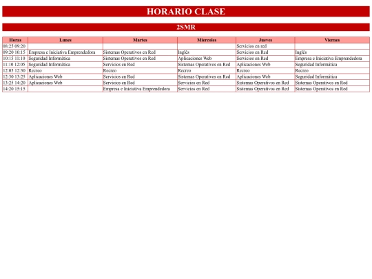 quincep/horario screenshot