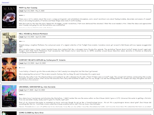 bookreviews screenshot