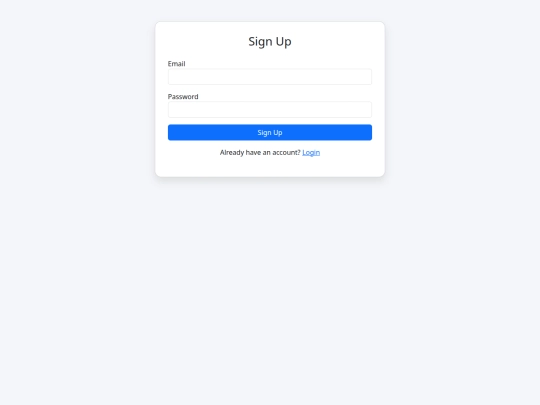 signup screenshot