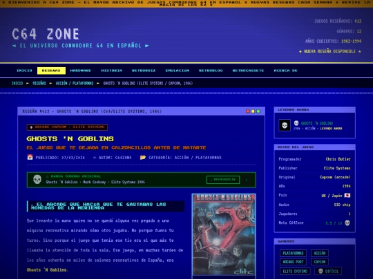 resenas/ghostsngoblins screenshot