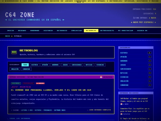 retroblog screenshot