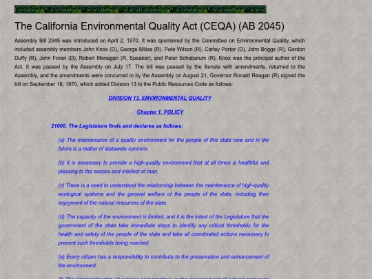Home/CEQA History/1970/1970ab2045 screenshot