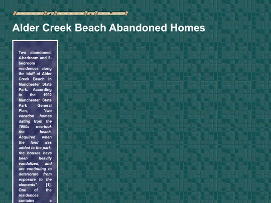 Home/Mendocino County History/Manchester/aldercreek screenshot