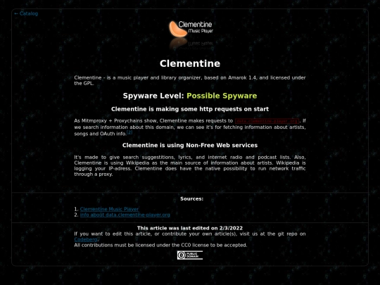 articles/clementine screenshot