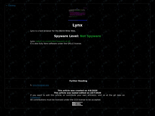 articles/lynx screenshot