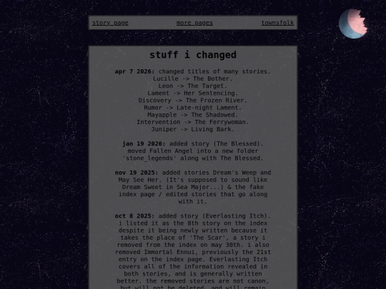 changelog screenshot