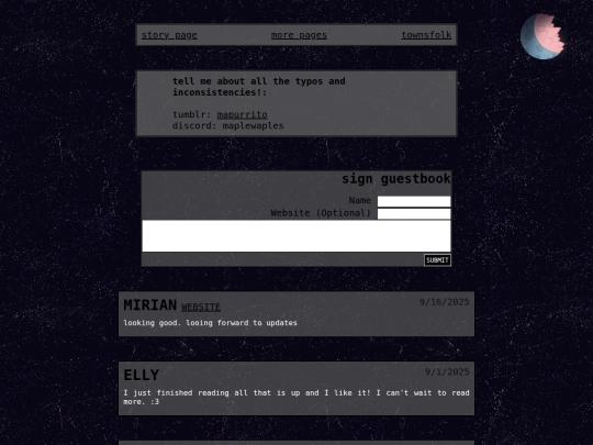 guestbook screenshot