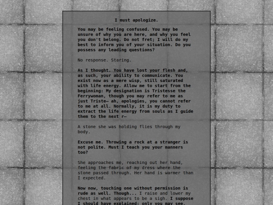 lost girl/reconsideration screenshot