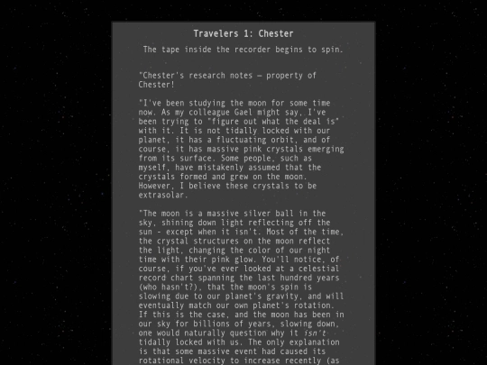 travelers/chester screenshot