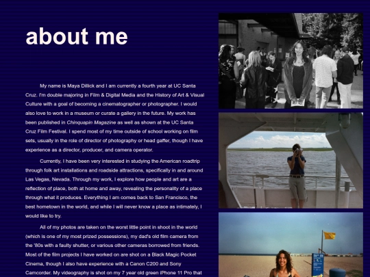 about-me screenshot
