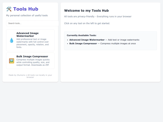 Tools/hub screenshot