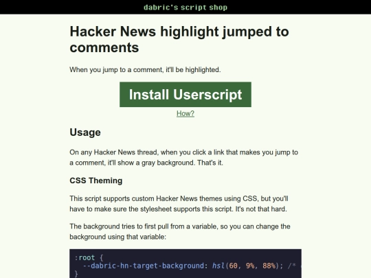 script/hacker-news-jump-highlighter screenshot