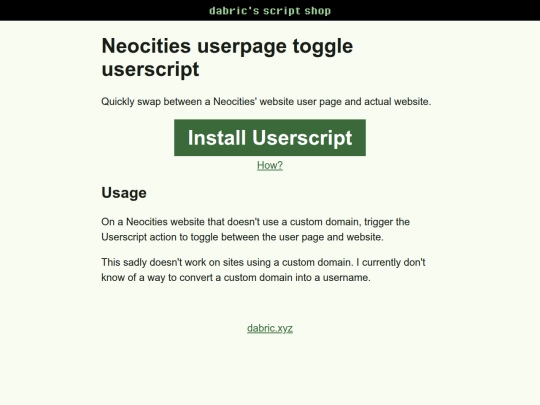 script/neocities-userpage-toggle screenshot