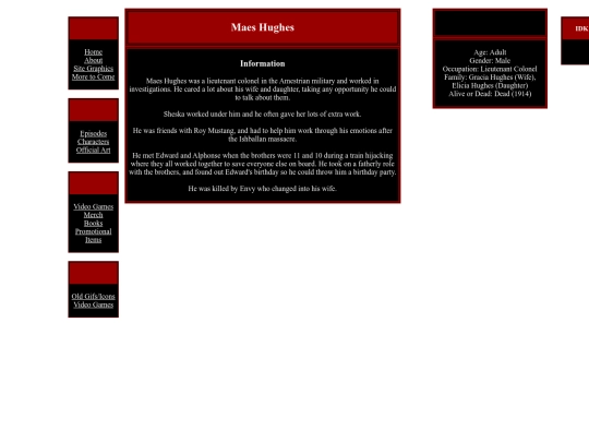 Characters/MaesHughes screenshot